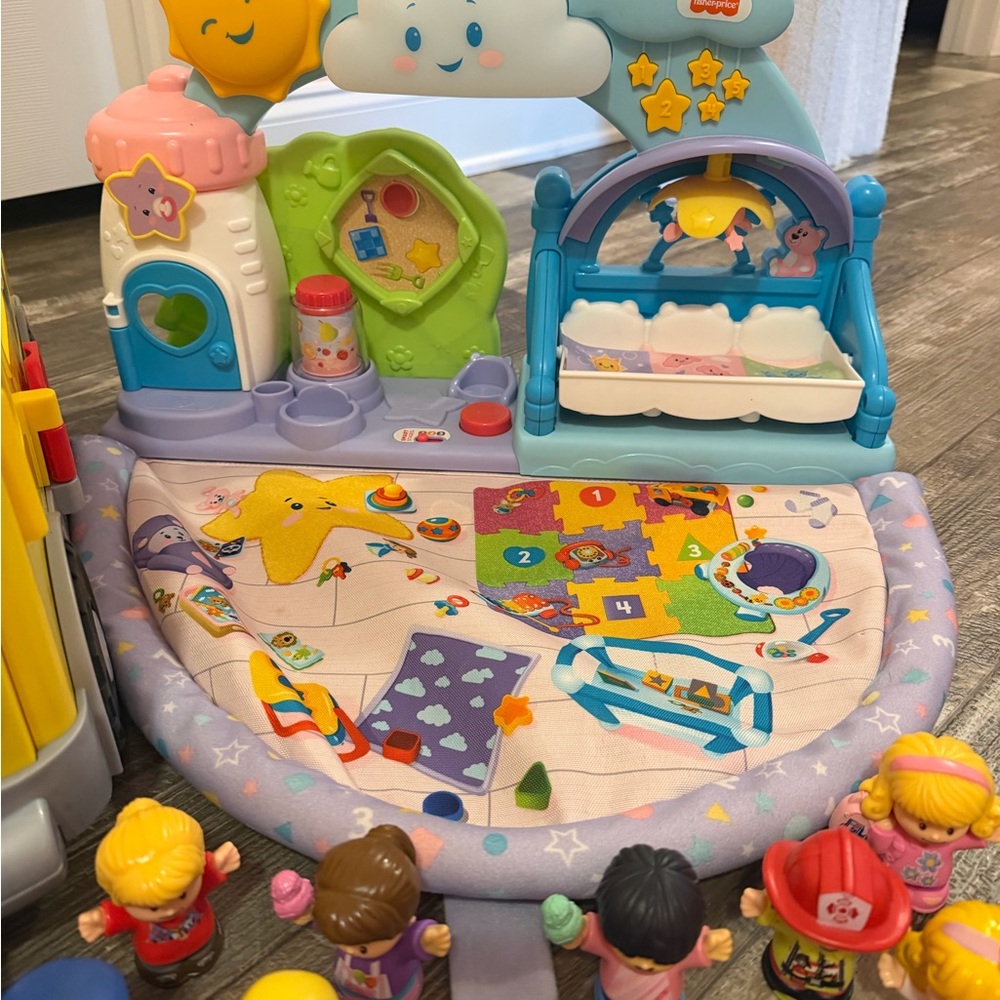 Little people nursery and little people figurine set bundle